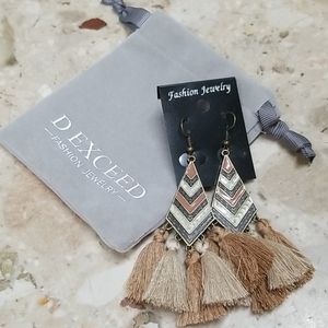 Brown Tassel Earrings